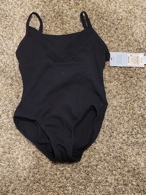 Black One-Piece Dance Leotard Girls NWT